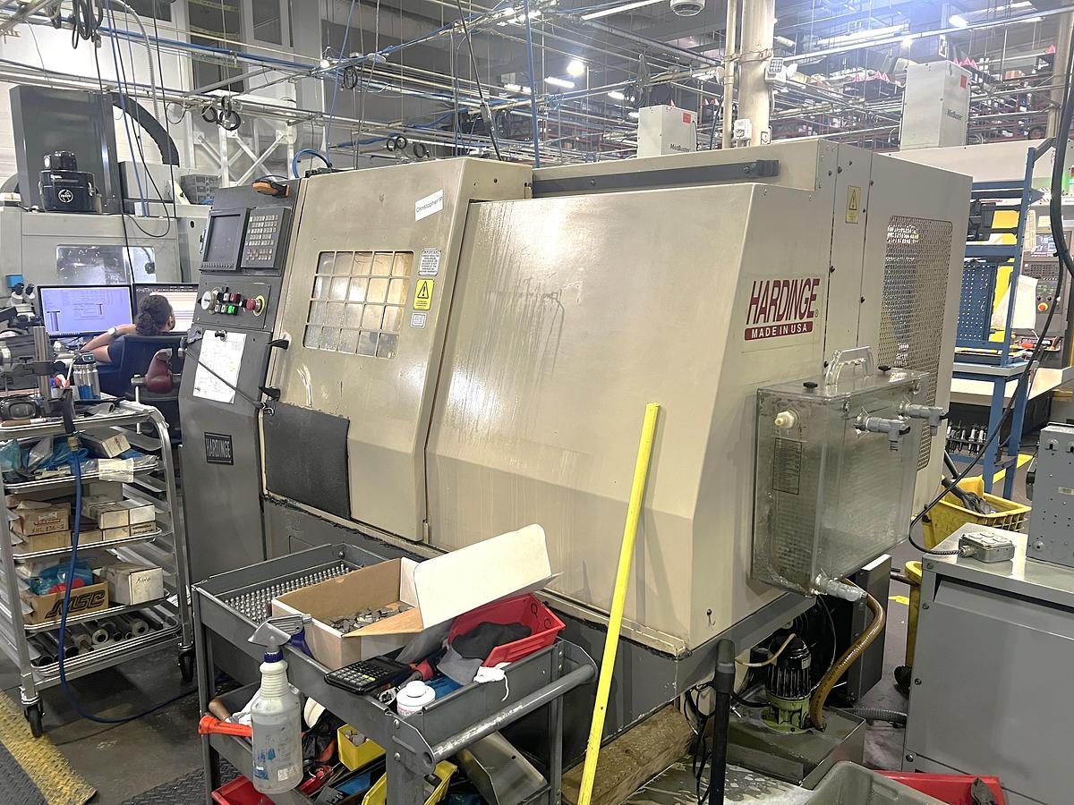 Used 1999 Hardinge Cobra 65 with Fanuc 21i-T Control, 20C Collet Chuck w/ Collets, Tailstock w/ Hyd Quill, 12 Pos. Turret, Tool Holders, Manuals