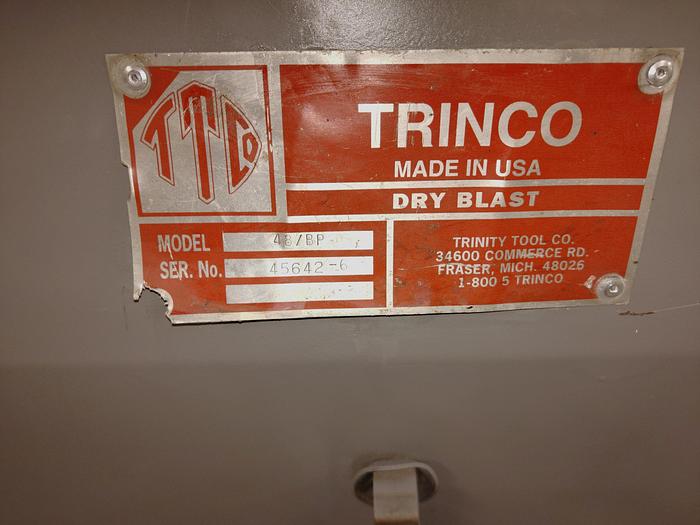 Used 1996 Trinco Model 48/BP Dry Blast Cabinet