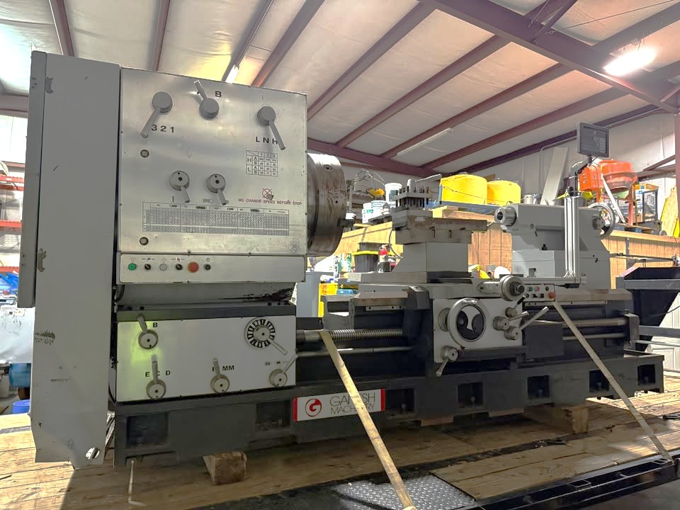 Used Ganesh GTD 4460 Heavy Duty Oil Country Engine Lathe with 44" sw, 55.11" in Gap, 27.95" Swing Over Cross Slide, 60" CC, 6" Bar Cap.
