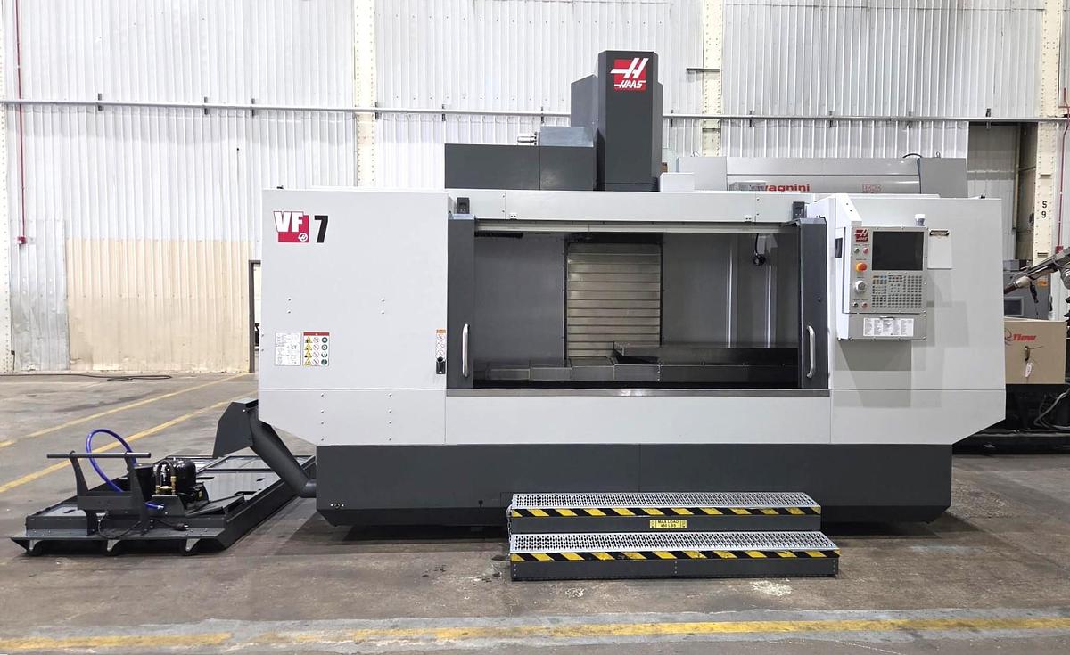 Used 2021 Haas VF-7/40, 30 Station Side Mounted ATC, Haas Probing, Chip Auger, PCool, Remote Jog Handle