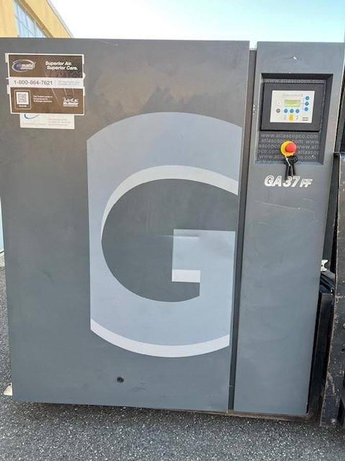Used 2007 Atlas Copco Model GA37 FF Rotary Screw Type Air Compressor (Needs Blower Fan Motor)