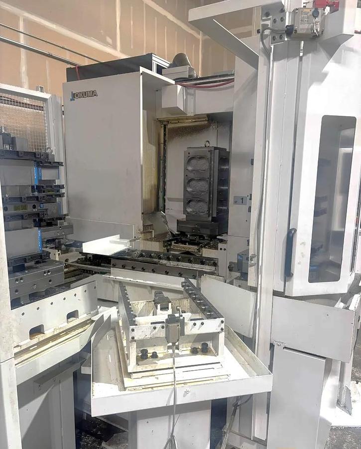 Used 2020 Okuma MB-4000H with 6 Pallet Changer, Full 4th Axis, Renishaw Probing, High Press. Coolant Thru Spindle, 146 Pos. ATC, Conveyor