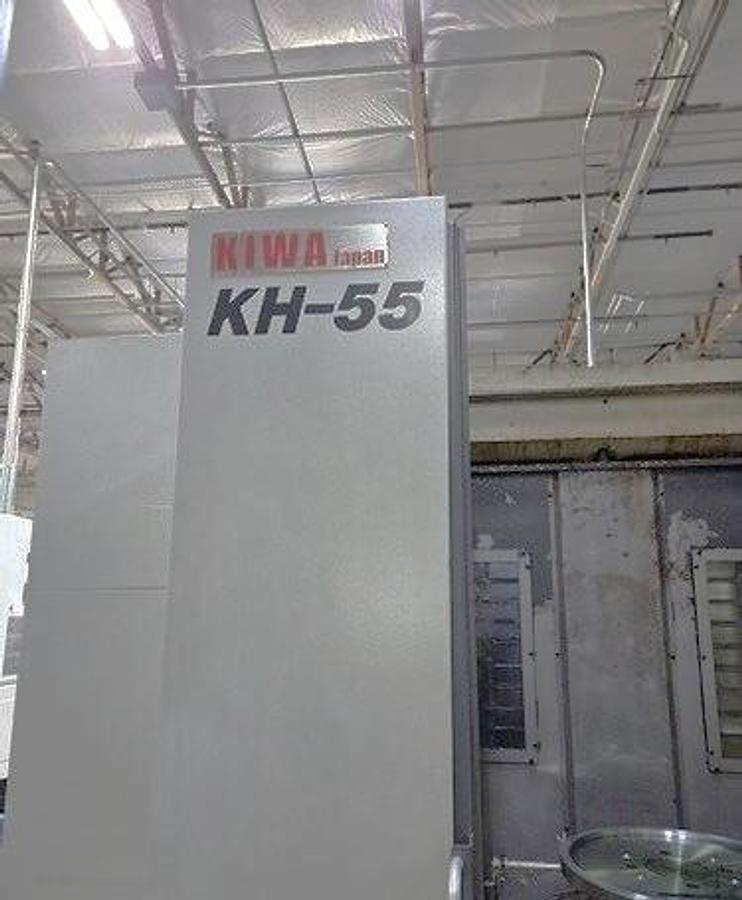 Used 2010 Kiwa KH-55 with (2) x 19.7" sq Pallets, 31.5" x 31.5" x 31.5" Travels, CAT 50, 120 ATC, Coolant Thru Spindle, 10,000 RPM, Fanuc