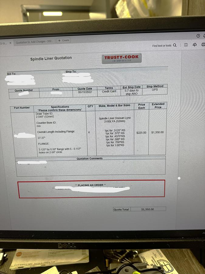 Used 2022 Doosan Lynx 2100LYA w/ Full C Axis, Milling Capability, Y Axis Capability, Long Bed, Chip Conveyor, Toolsetter, Tailstock, HPC