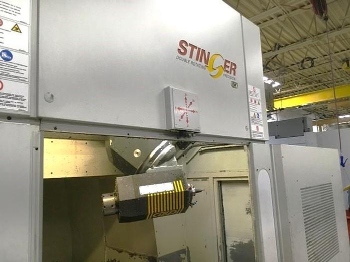 Used 2004 FPT Stinger 5 Axis Vertical Machining Center with Rotary Table and Nutating Head, 18,000 RPM, HSK 63 Spindle