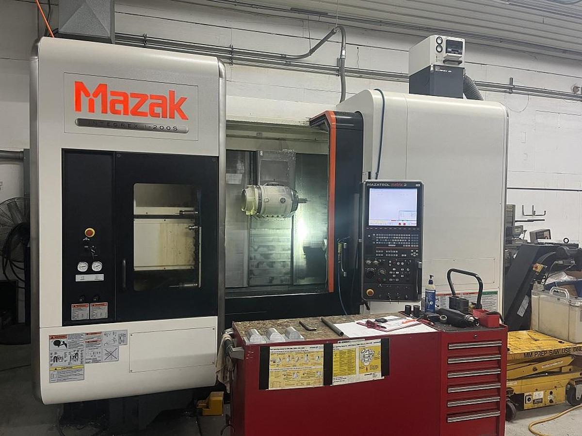 Used 2012 Mazak Integrex i-200S Mazatrol Matrix Nexus 2 with Subspindle, Simultaneous 5-Axes Tool Tip Point Control