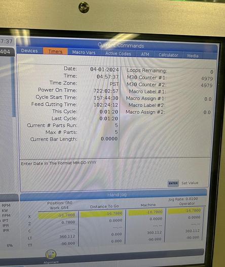 Used 2018 Haas CL-1 w/ Live Tooling