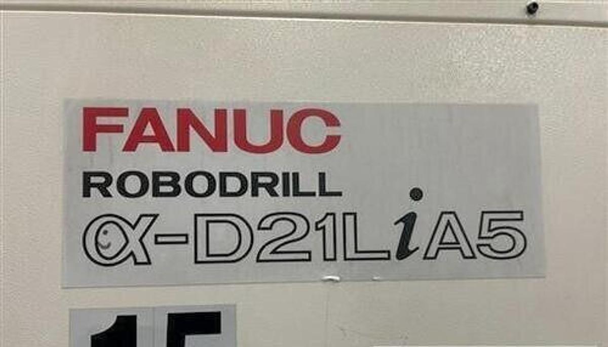 Used 2015 Fanuc Robodrill Alpha-D21LiA5 with 2 Pallet Changer, 24,000 RPM Spindle, 21 Pos. ATC, Tool Probe, ONLY 755 CUT HOURS !!