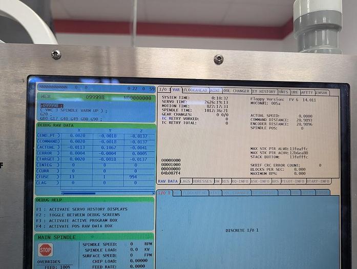 Used 2011 Haas VF-2SS wired for 4th Axis, Programmable Coolant, Auger, Auto Air Gun, 24 Station Side Mounted Tool Changer