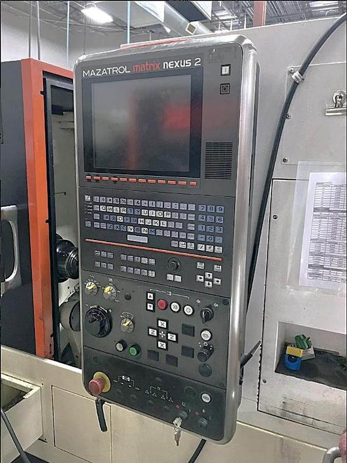 Used 2014 Mazak Nexus QTN 250-II with ATS Barfeeder, Parts Catcher, Chip Conveyor, Tailstock, Collet Chuck, 10" Chuck
