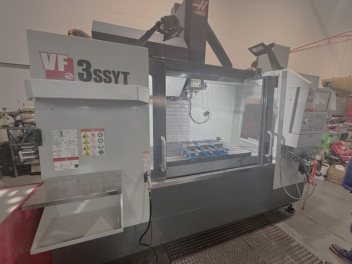 Used 2023 Haas VF3SS YT with Coolant Thru Spindle, Haas Probing, 4th Axis Drive, High Speed Machining, Coolant Maint. Package