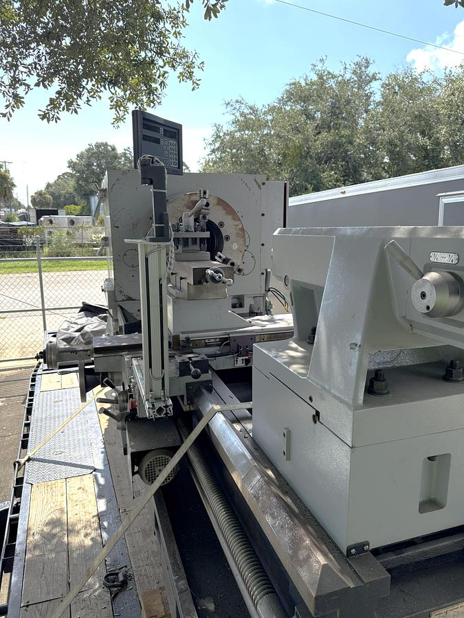 Used Ganesh GTD 4460 Heavy Duty Oil Country Engine Lathe with 44" sw, 55.11" in Gap, 27.95" Swing Over Cross Slide, 60" CC, 12" Bar Cap.