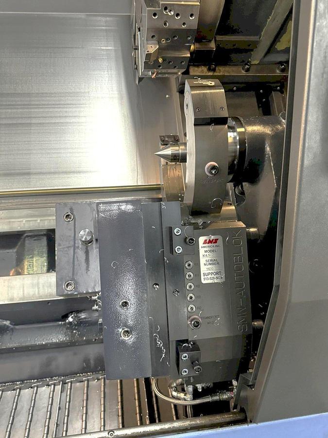 Used 2012 Doosan Puma 400LB with 15" Hyd Chuck, LNS Hyd Steadyrest, Conveyor, Tool Setter, 4.5" Bar