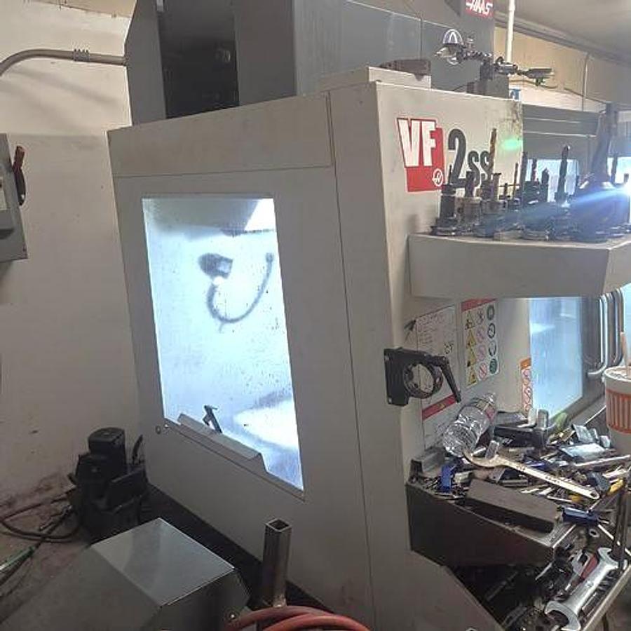 Used 2022 Haas VF-2SS, 4th & 5th Axis Pre-Wired, Haas Probing Tool & Part Probe, Prepped for Cool. Thru Spindle