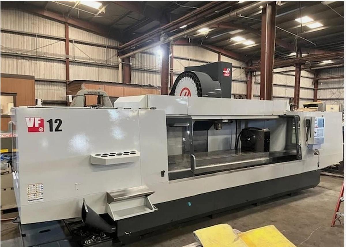 Used 2014 Haas VF-12/50 with 30 Pos. Side Mounted ATC, Wired for 4th Axis, High Pressure Coolant Thru Spindle