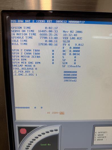 Used 2006 Haas SL-20T with Tailstock, Tool Presetter, Chip Auger and 12 Station Hybrid Style Turret