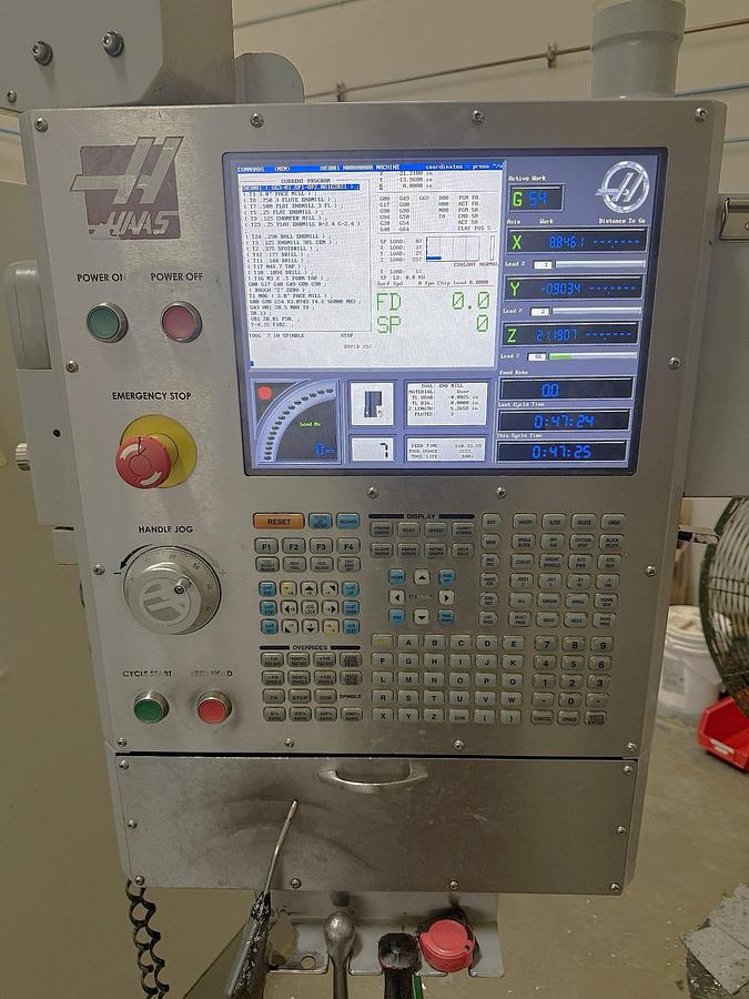 Used 2008 Haas VF-3SS with Haas Probing, 4th Axis Drive, Prog Coolant, Auger, High Speed Machining, 24 Station Tool Changer, 12k RPM