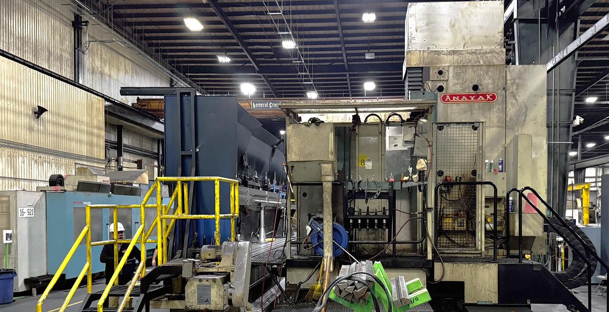 Used 2000 Anayak HVM-T-11000 3 + 2 Axis Bed Mill with B Axis Head with 2.5 Deg Increment, 40 HP, 3000 RPM, Heidenhain Control
