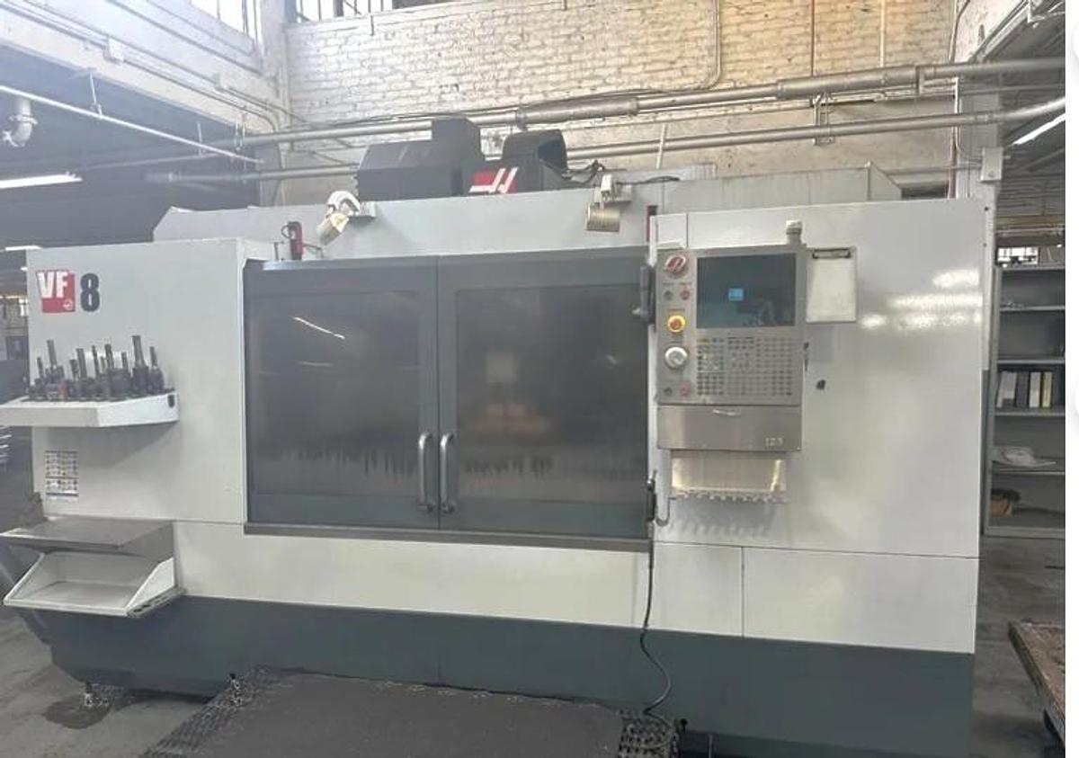 Used 2014 Haas VF8/40 with Haas Probing Package (needs probe repaired), 24 Station Side Mount ATC, 8100 RPM, CAT 40