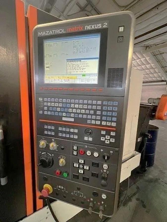 Used 2016 Mazak Nexus QTN 450-II/1000 with 7.2" Spindle Bore, 6.5" Bar Capacity, 40.2" cc, Rear Chuck Prep, Chip Conveyor, Tailstk, Tool Presetter