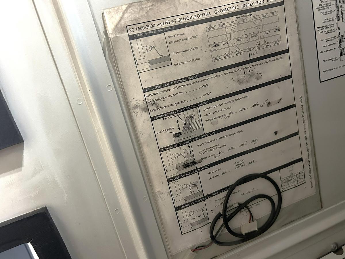 Used 2019 Haas EC-1600ZT with Extended Z Axis Travel, 7500 RPM, Integrated 4th Axis Platter, TSC, Renishaw Probing, 30 ATC