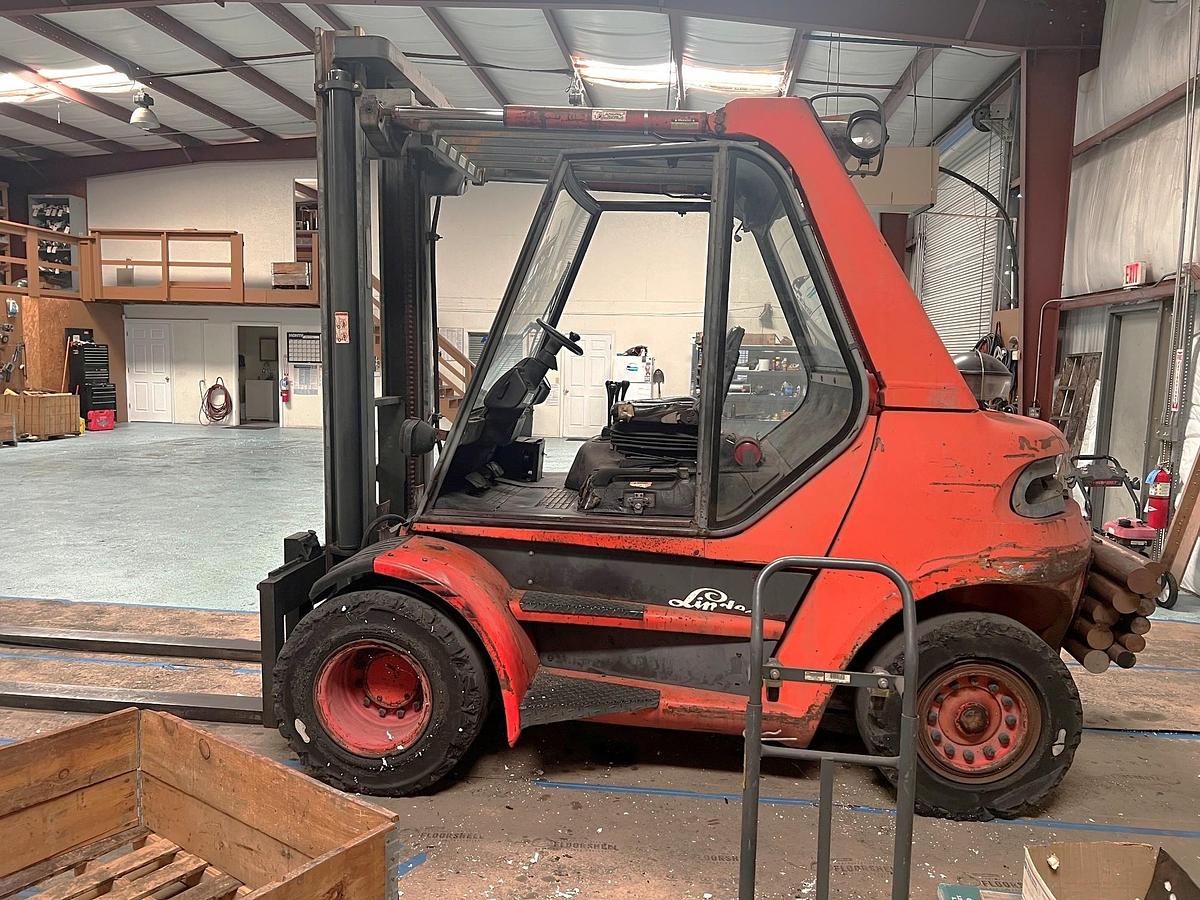 Used 2015 Linde H80D Diesel Forklift with 19,000 lb. Capacity, 1096 Hours, 8 ft. Long Forks, Tilt Mast, Solid Tires