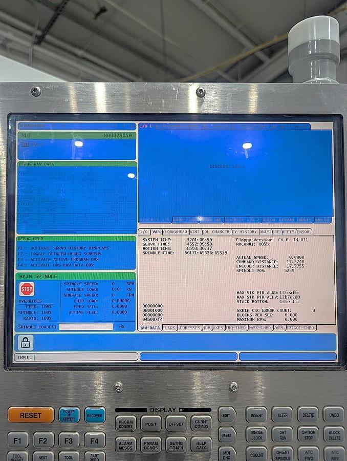 Used 2013 Haas VF-4SS w/ 4th Axis Drive, 24 Station Side Mounted ATC, Programmable Coolant, Multi Auger Conveyor, 12,000 RPM