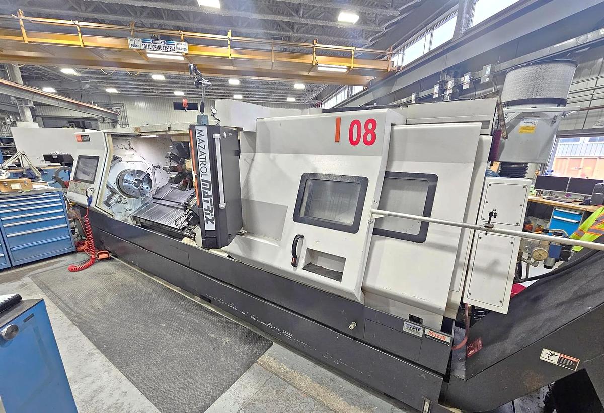 Used 2007 Mazak Nexus QTN 450-IIM/3000 with Full C Axis Spindle Rotation, Milling Capable, 18" Hyd Chuck, 6" Bar Capacity, 120" cc