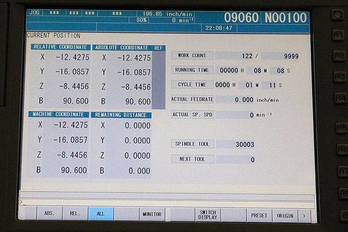 Used 2013 DMG Mori NHX-5000 Full 4th Axis Table, 60 ATC, Hi Pressure CTS