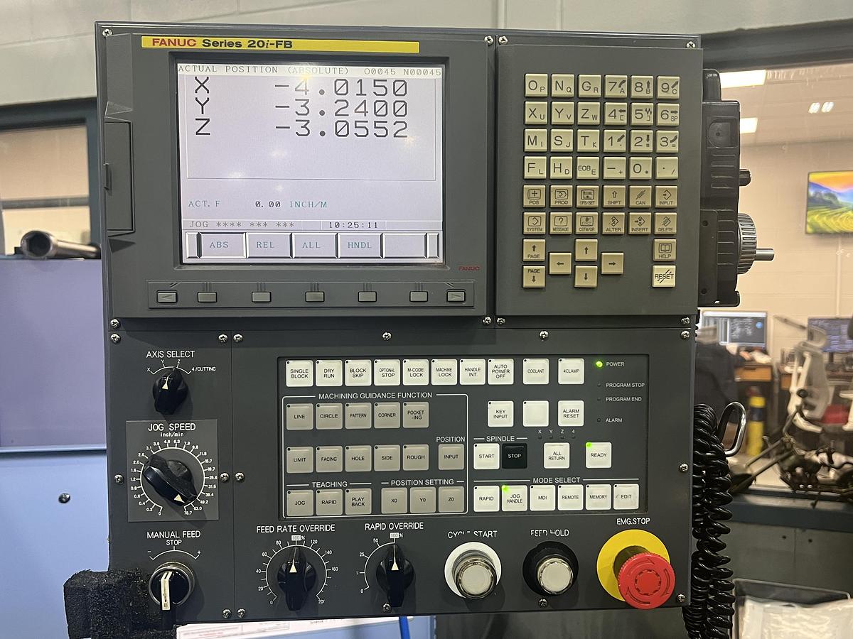 Used 2006 OKK MH-2NCP Heavy Duty CNC Horizontal Mill with Fanuc 20i-FB Control, Outboard Support, Arbor Tool, Remote Jog Handle