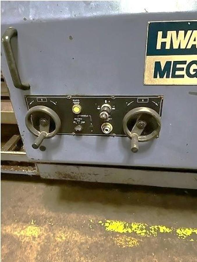 Used 1999 Hwacheon Mega 95/5000 with 197" CC, 9.05" Bar Capacity, 24" 3 Jaw Chuck, Tailstock, Tool Post