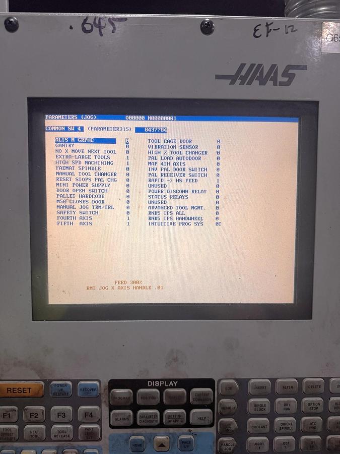 Used 2004 Haas VF8/50 with 50 Taper Spindle, 10,000 RPM Geared Head, Coolant Thru Spindle, Probe Ready, PCool, Auger, Side Mounted ATC