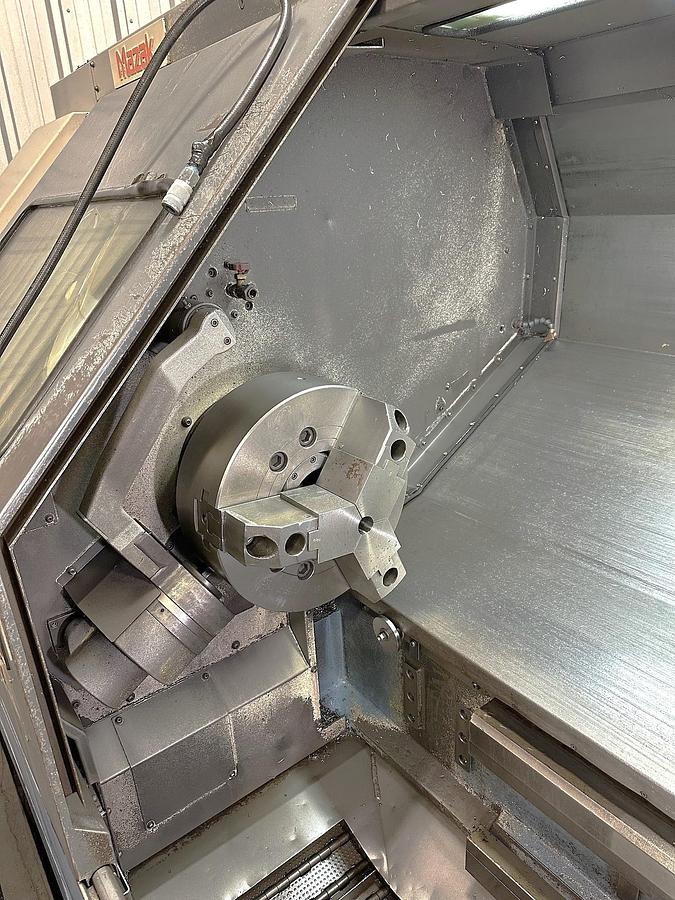 Used 2000 Mazak QT40/1500 with 60" Centers, 15" Hyd Chuck, Tailstock, Chip Conveyor, Tool Eye, 2.84" Bar Capacity