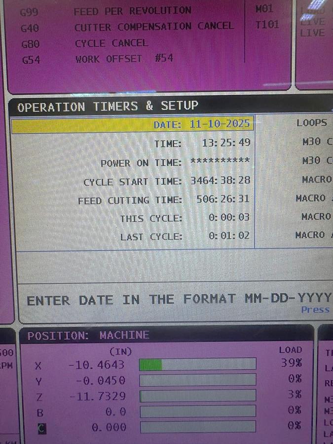 Used 2016 Haas ST-30SSY with Live Milling/Drilling Cap, C Axis, Y Axis, Barfeed, Parts Catch, Chip Conv., Tailstock, C Axis, Tool Setter