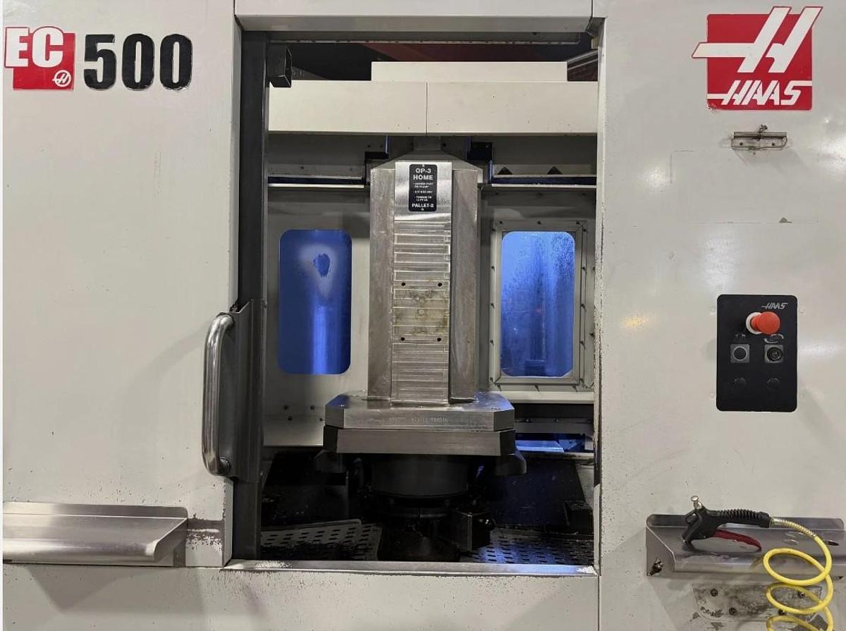 Used 2011 Haas EC-500, 40 Pos. ATC, 1000 PSI Coolant Thru Spindle, Haas Probing, 1 Degree Pallet Indexing, 2 Pallet Changer
