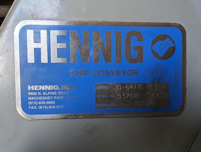 Used 2008 Hennig Chip Conveyor for Haas EC-400