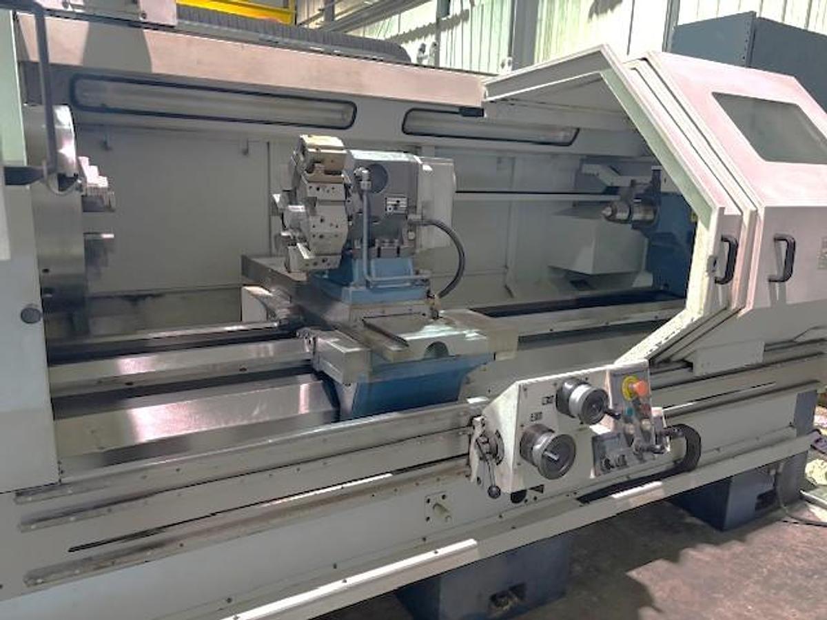 Used 2000 Romi M27 x 80" with 6.77" Big Bore Spindle, Front & Rear Chucks, 8 Station Turret, Tailstock