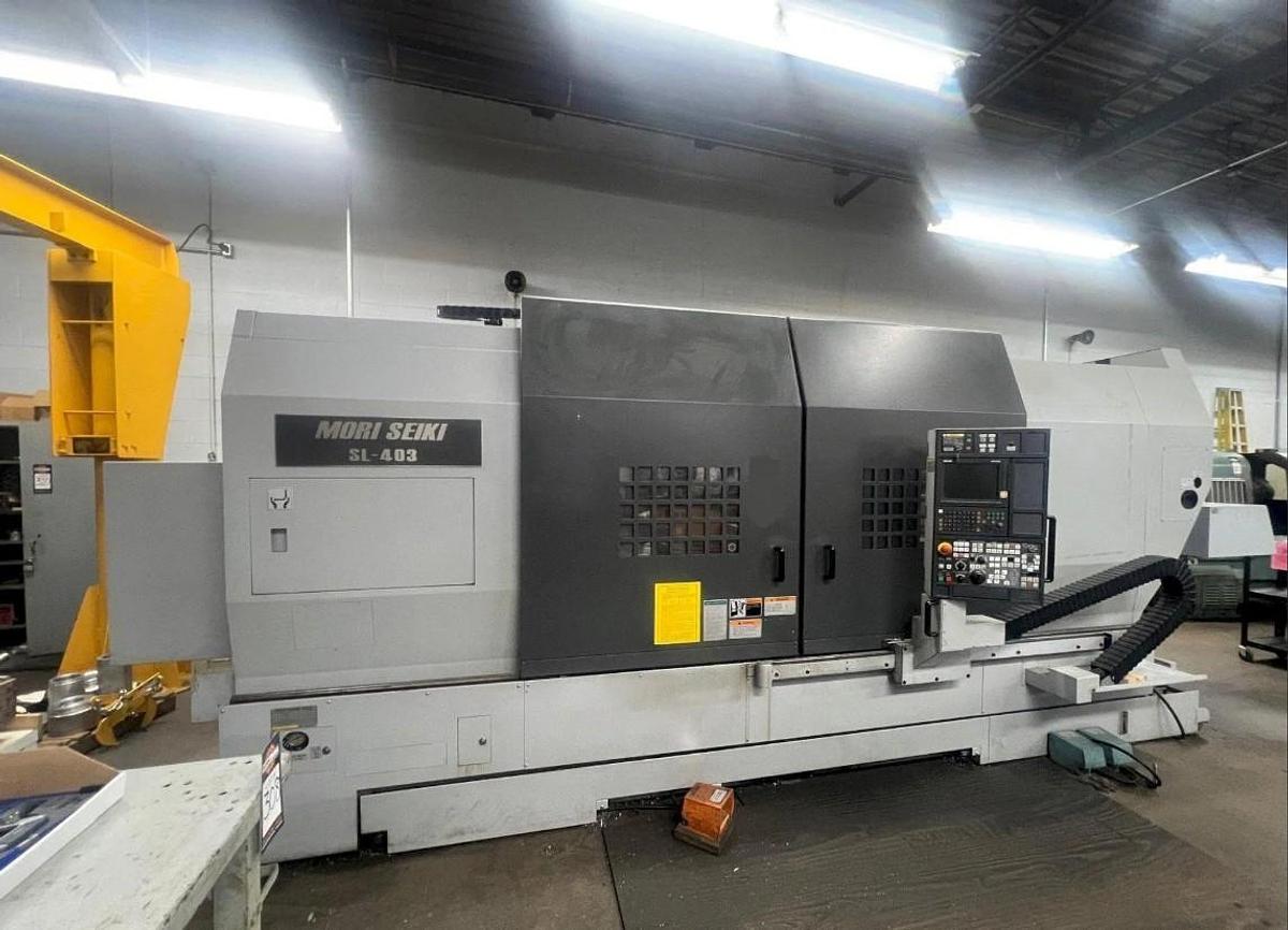 Used 2007 Mori Seiki SL403C/2000 with 80" cc, 6.5" Bar Capacity, 18" Air Chuck, SMW Hydr. Steady Rest, Tailstock, MSX-500III Control