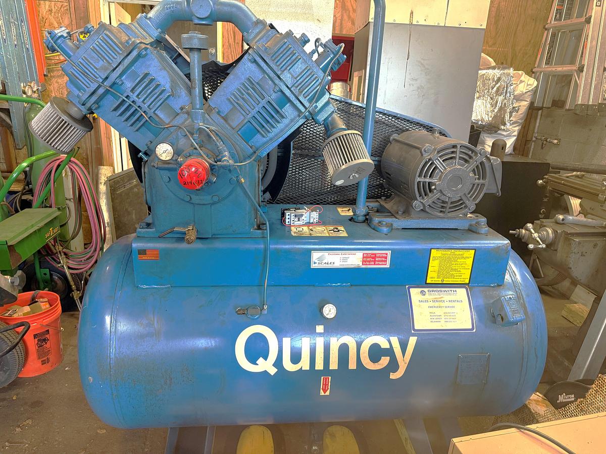 Used 1989 Quincy Model EE-5120 Electric Reciprocating Air Compressor