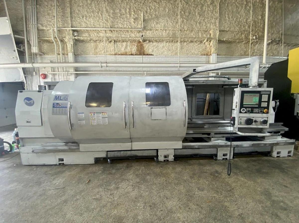 Used 2010 Milltronics ML40/160 with 14" Big Bore Spindle, 31.5" 3 Jaw Manual Chuck, Tailstock, 12 Station Turret, (2) Steady Rests