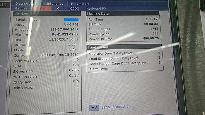 Used 2018 Haas UMC-750