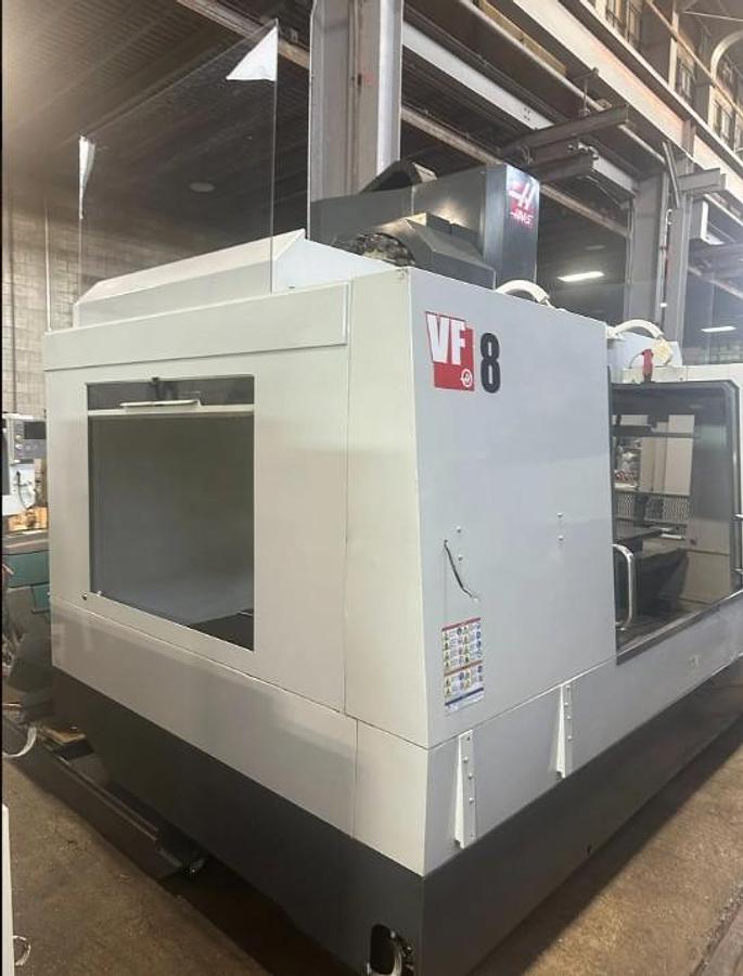 Used 2014 Haas VF8/40 with Haas Probing Package (needs probe repaired), 24 Station Side Mount ATC, 8100 RPM, CAT 40