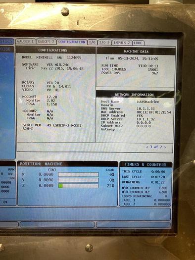 Used 2015 Haas Mini Mill