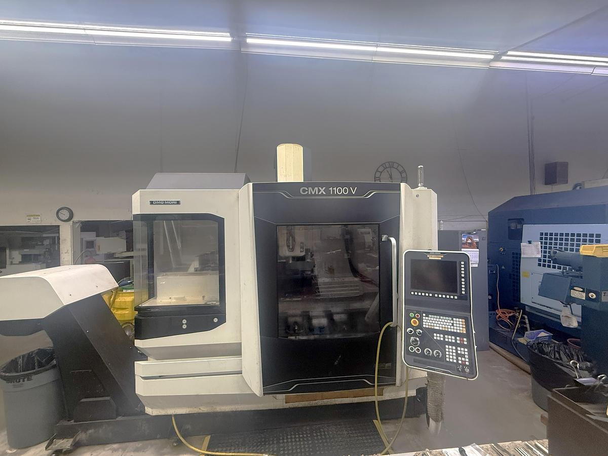 Used 2017 DMG Mori CMX 1100V  with 4th Axis Rotary Table, 12,000 RPM, Chip Conveyor, 30 Station Side Mount ATC
