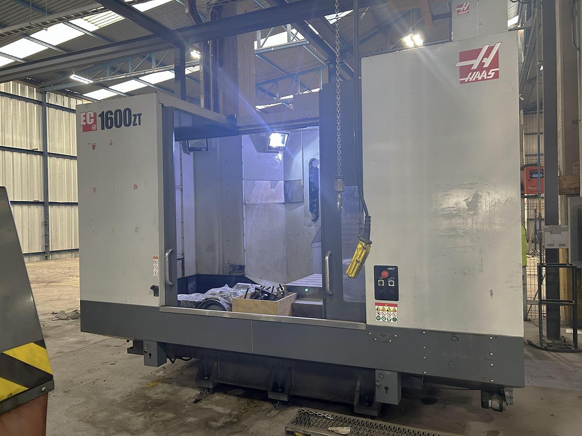 Used 2019 Haas EC-1600ZT with Extended Z Axis Travel, 7500 RPM, Integrated 4th Axis Platter, TSC, Renishaw Probing, 30 ATC
