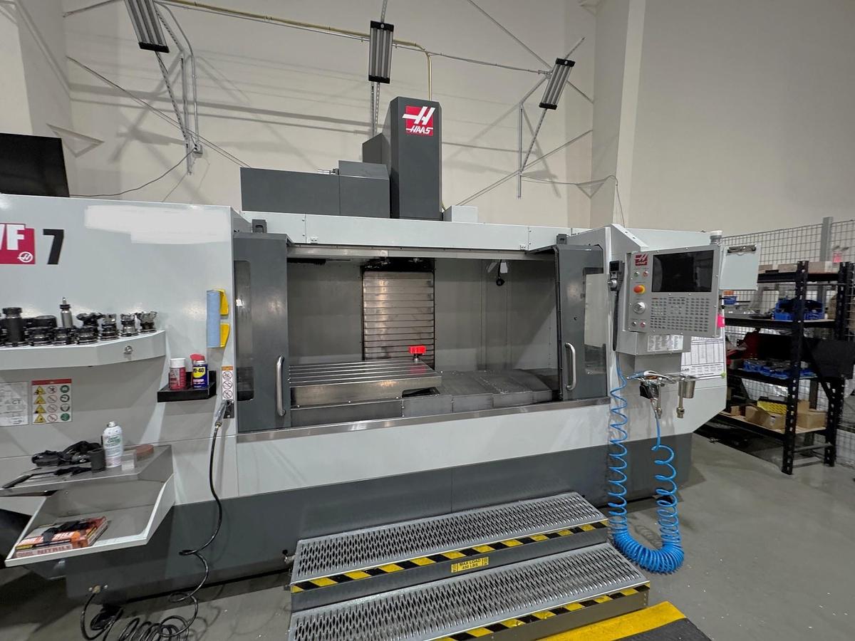 Used 2021 Haas VF-7/40, 30 Station Side Mounted ATC, Haas Probing, Chip Auger, PCool, Remote Jog Handle