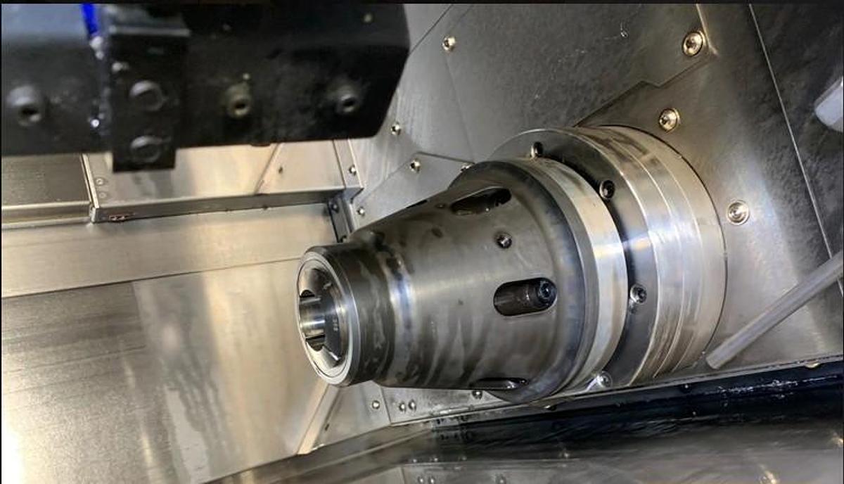 Used 2019 Doosan Puma TT1300SY Twin Spindle/Twin Turret, Y Axis Mill Turn Lathe, Barfeed, Parts Conveyor, 