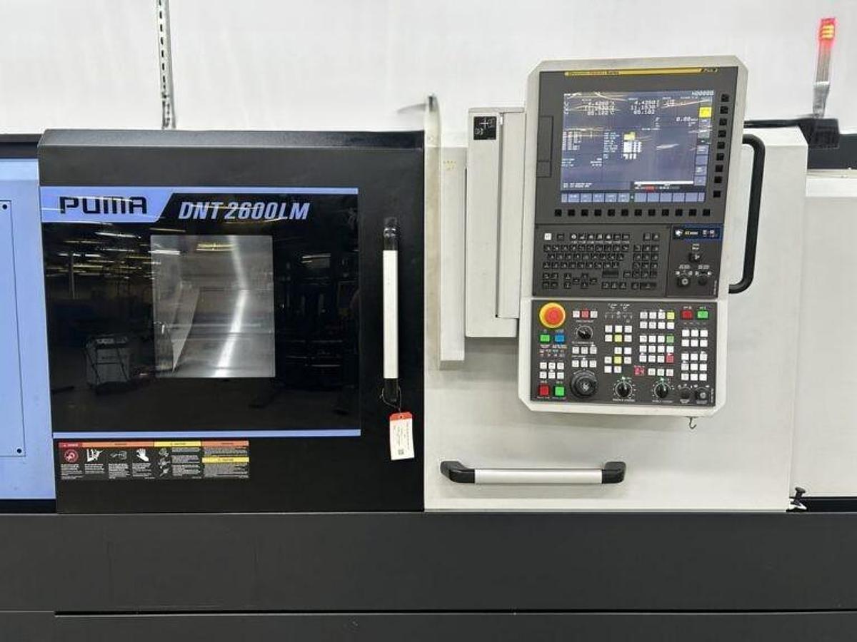 Used 2024 DN Solutions Puma DNT-2600LM with C Axis, Milling/Drilling, 10" Hyd Chuck, Tailstock, Chip Conveyor, Tool Eye,