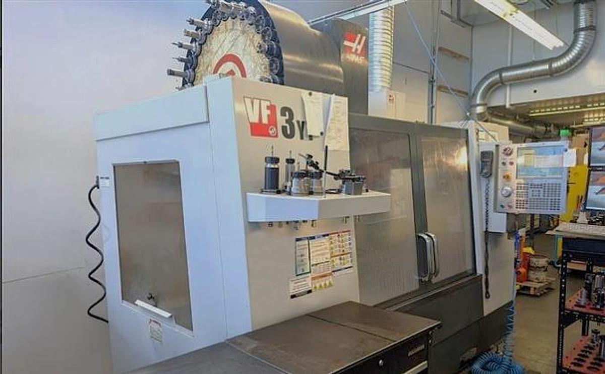 Used 2011 Haas VF-3YT/50 with Probing, 4th Axis Drive, 10,000 RPM, 30 Pos. Side Mount ATC