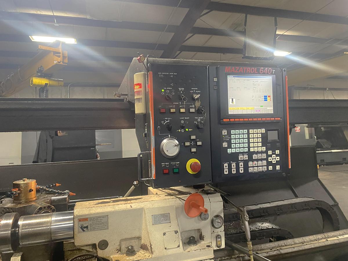 Used 2013 Mazak Powermaster 3000U with 12.5" Bore, 120" Centers, Manual 25" Chuck